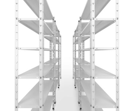 3D model metal shelves.の写真素材