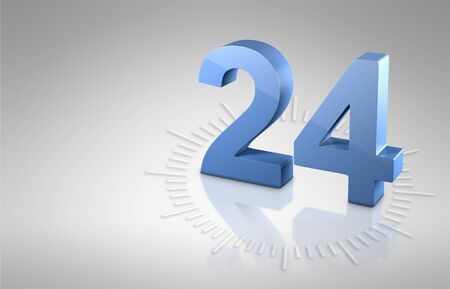 Time o'clock 3D model.の写真素材