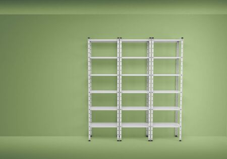 3D model metal shelves.の写真素材