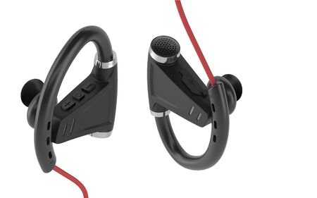 Wireless headphones 3d render.の写真素材