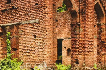 Abandoned ancient house of a ruler in Indiaの写真素材