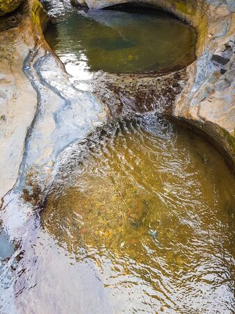 Mountain water source - Small water pond in the mountains of Bangladesh, South Asia