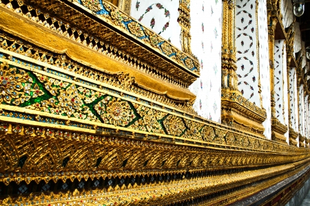 Side of Wat Arun's Thailand Buddhist temple.の写真素材