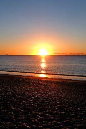capturing the sunrise in Napierの写真素材