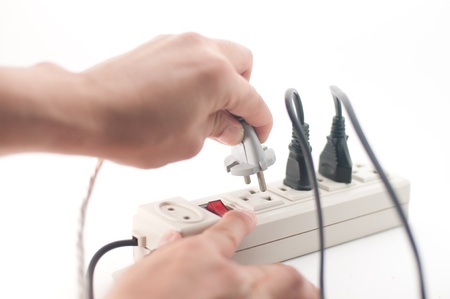 Plug in your electronic equipment.の写真素材