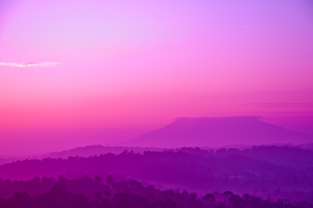 Sunrise in Num Nao national Park Thailandの写真素材
