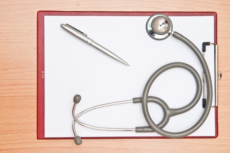 Stethoscope in hospitalの写真素材