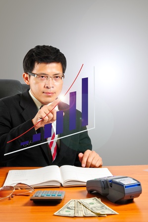 Businessman on thinking concept ideaの写真素材