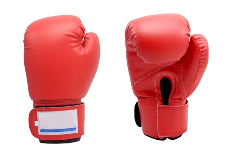 Boxing gloves with white blackgroundの写真素材