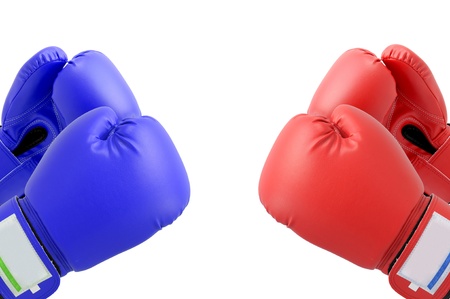 Boxing gloves with white blackgroundの写真素材