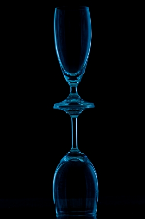 Wine Glass with black backgroundの写真素材