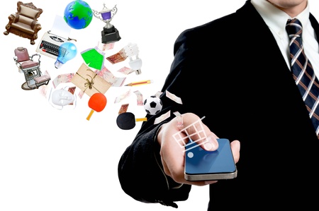 Payment with concept using smart phonの写真素材