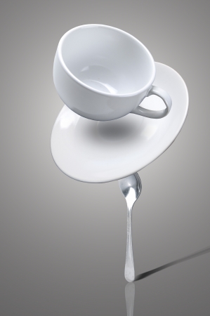 Falling Coffee cup の写真素材