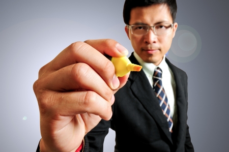 businessman writing conceptの写真素材
