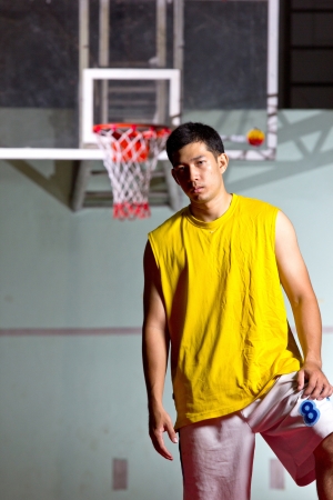 Basketbal player in the gameの写真素材