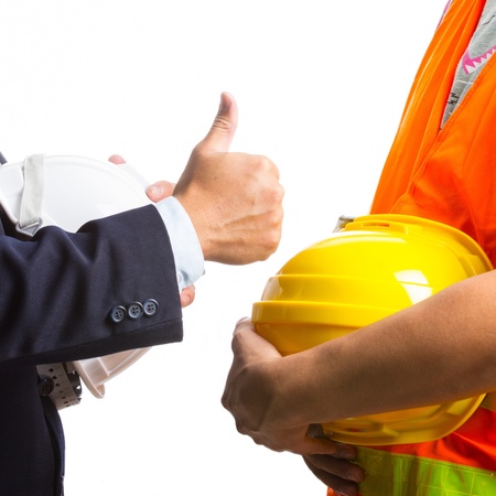 Portrait Asian Engineer with work concept in studioの写真素材