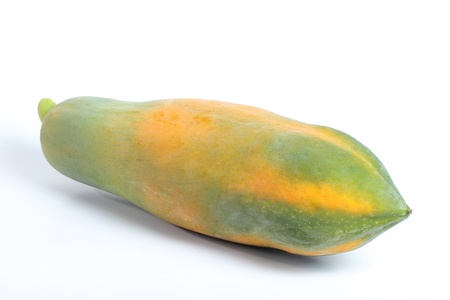 Papaya isolated on the white backgroundの写真素材