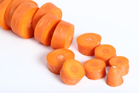 Close up carrot with white backgroundの写真素材