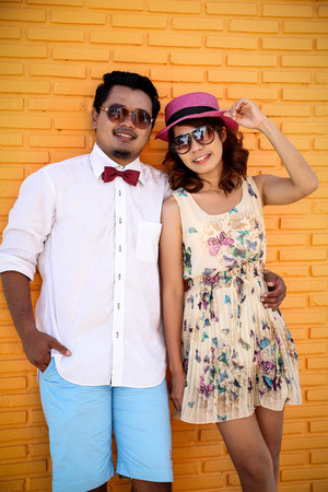 Close up Couple  love with vintage concept in Thailandの写真素材