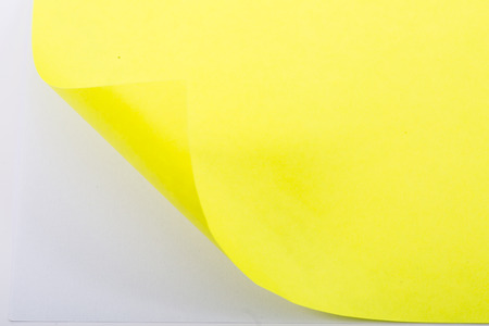 Open conner of yellow paper for add your text