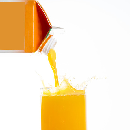 Orange juice prepare for breakfast in the morningの写真素材