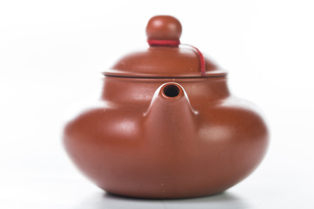 Chinese teapot isolated with white backgroundの写真素材