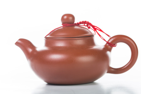 Chinese teapot isolated with white backgroundの写真素材