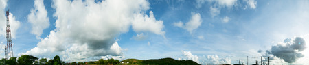 Blue sky panorama in the natural 