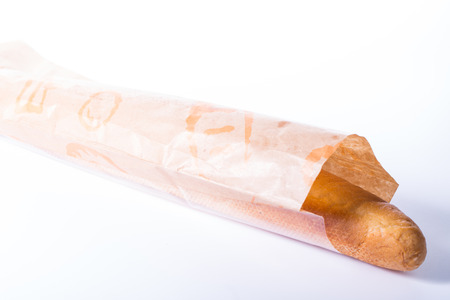 France baguette isolated with white backgroundの写真素材