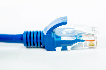 LAN cable line isolated with white background