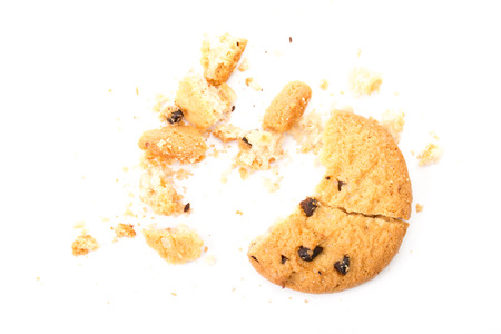 Cookie stack sweet desert isolated with white backgroundの写真素材