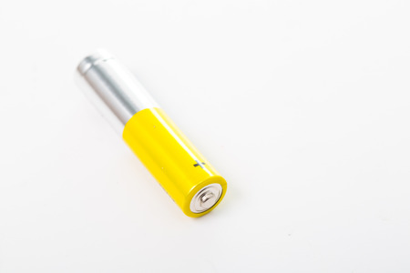 Battery AAA size arrange for use with white backgroundの写真素材