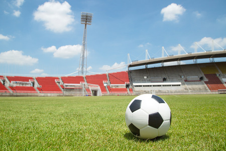 Soccer ball in the goal after shooted in the gameのeditorial素材