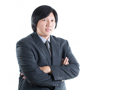 Portrait asian  businessman people isolated on white backgroundの写真素材