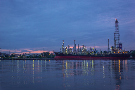 Petrochemical oil refinery plant with Twilight time