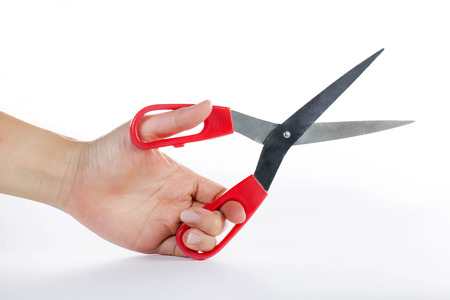Scissors on white backgroundの写真素材