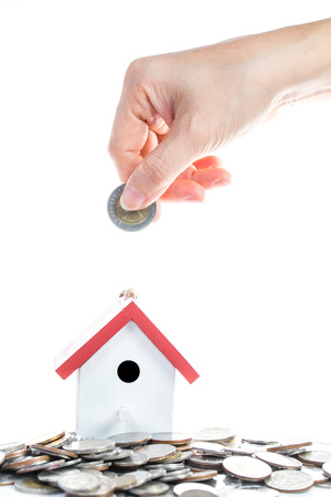 Buying property concept with giving moneyの写真素材