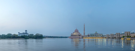 Putra Mosque in Putrajaya city ,Malaysia ,Panoramaの写真素材