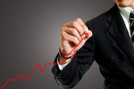 Businessman writing travel concept  in the worldの写真素材