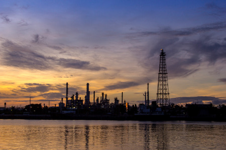 Oil refinery factory in the morning.の写真素材