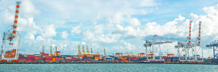 Port container terminal for transporatation your product with Panorama