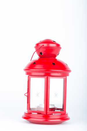 Lantern lamp on white backgroundの写真素材