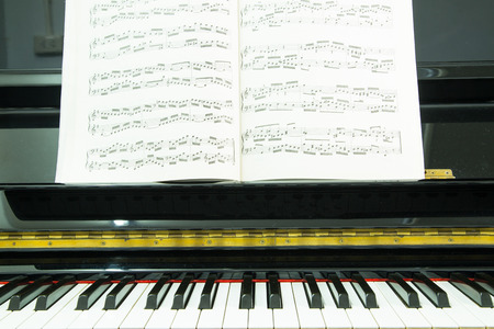 Piano keys ,side view of instrument musical tool.のeditorial素材