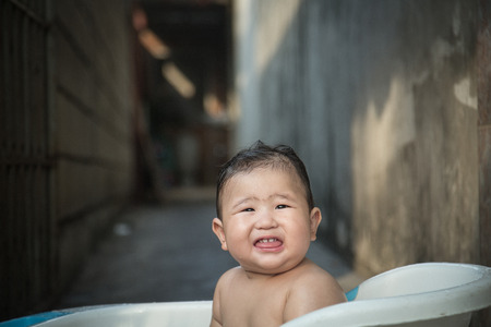 Baby shower and happiness in homeの写真素材