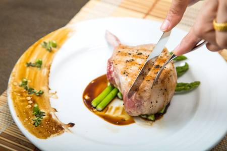 Grilled Pork chopの写真素材