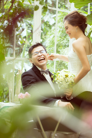 lovely couple people lifestyle romance in the nature.の写真素材