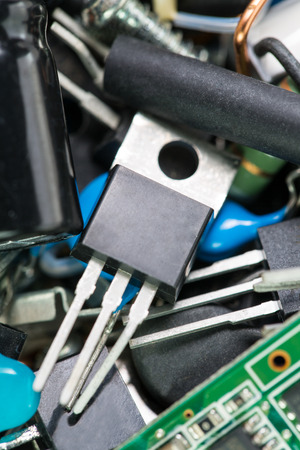 Electronic component transistor on the another parts.