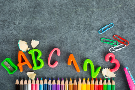 Back to school design blank with black board.