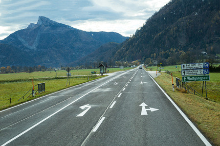 Road transportation in Germany for go to Wolfgangsee.の写真素材
