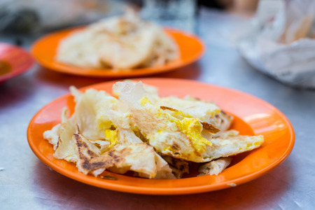 Roti canai food for breakfast.